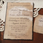 Invitation Rustic Barn Mariage<br><div class="desc">La grange rustique de campagne sur l'aspect de burlap. Customisez le texte pour convenir à votre style.</div>