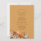 Invitation Rustic Barn Mariage | Automne Brûlé Orange (Devant)