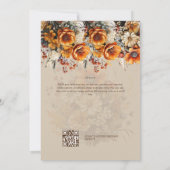 Invitation Rustic Barn Mariage | Automne Brûlé Orange (Dos)