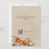 Invitation Rustic Barn Mariage | Automne Brûlé Orange (Dos)