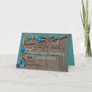 Invitation Rustic Barn mariage & réception même emplacement