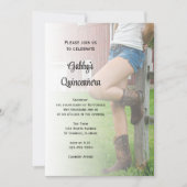 Invitation Rustic Barn Party Western Quinceañera (Devant)