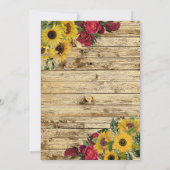Invitation Rustic Barn Sunflower & Roses Wedding (Dos)