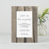Invitation Rustic Barn Wood (Debout devant)