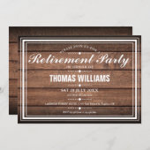 Invitation Rustic Barn Wood Retirement Party (Devant / Derrière)