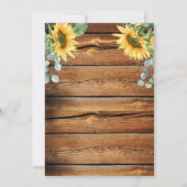Invitation Rustic Barn Wood Sunflower (Dos)