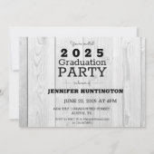 Invitation Rustic Barnwood Photo 2025 Graduation Party (Dos)