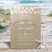 Invitation Rustic Beach Coeurs de mariage dans le sable été