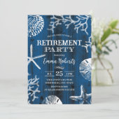 Invitation Rustic Beach Coral Reef Starfish Retraite Marine (Debout devant)