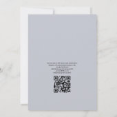 Invitation Rustic Beach QR Code RSVP Mariage nautique (Dos)