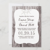Invitation Rustic Beach Wedding Starfish Driftwood (Devant)