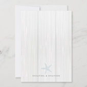 Invitation Rustic Beach Wedding Tropical Blue Starfish Invita (Dos)