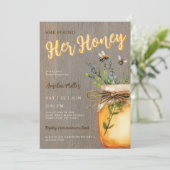 Invitation Rustic Bee She Found Her Honey Bridal Shower (Debout devant)