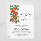Invitation Rustic Berry in Love Strawberry Bridal Shower (Devant)