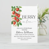 Invitation Rustic Berry in Love Strawberry Bridal Shower (Debout devant)