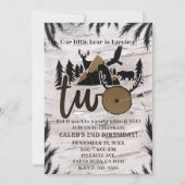 Invitation Rustic Birch Outdoor Wilderness DEUX 2e anniversai (Devant)