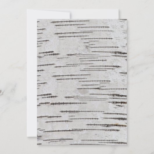 Invitation Rustic Birch Tree Initiales de coeur Partie d'enga (Dos)