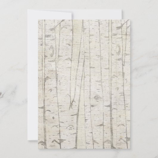 Invitation Rustic Birk Typography Partie d'engagement (Dos)