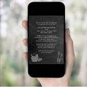 Invitation Rustic Black Chalkboard Fun Graduation BBQ Party