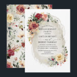 Invitation Rustic Bloom Fall Engagement Party<br><div class="desc">Invitations rustiques et élégantes à l'automne.</div>