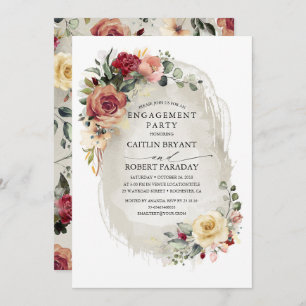 Invitation Rustic Bloom Fall Engagement Party
