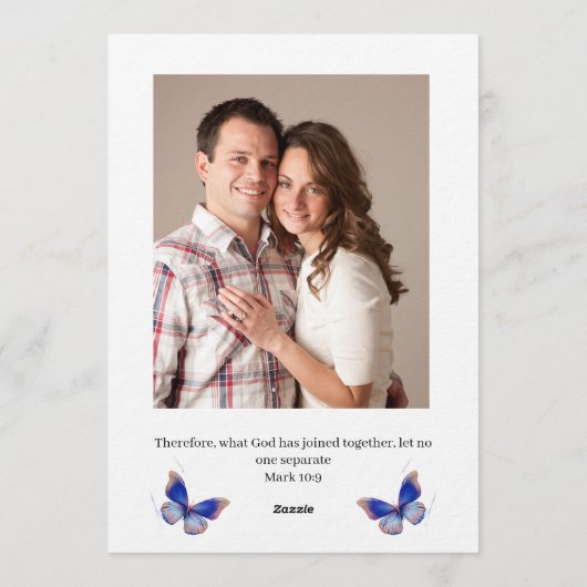 Invitation Rustic Blue Editable Photo Wedding Invite (Dos)