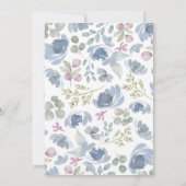 Invitation Rustic Blue Floral & Eucalyptus Wedding (Dos)