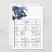 Invitation Rustic blue trouver invité bébé jeu de bingo invit (Devant)