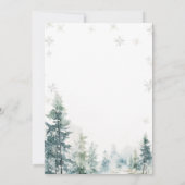 Invitation Rustic Blue Truck Forest Pine Trees Genre Reveille (Dos)