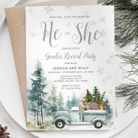 Rustic Blue Truck Forest Pine Trees Genre Reveille