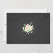 Invitation Rustic Blush Floral Lights Réception de mariage un (Dos)