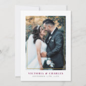 Invitation Rustic Blush Watercolor Floral Photo Mariage (Dos)