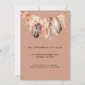 Invitation Rustic Boho Adventure commence le Baby shower (Dos)