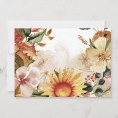 Invitation Rustic Boho Autumn Sunflower 40e fête d'anniversai (Dos)