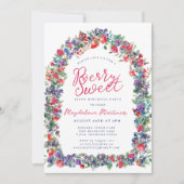 Invitation Rustic Boho Berry Arch Été 100e anniversaire (Devant)