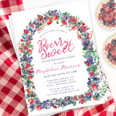 Invitation Rustic Boho Berry Arch Été 100e anniversaire