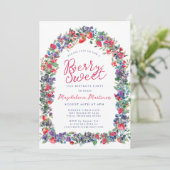 Invitation Rustic Boho Berry Arch Été 18e anniversaire (Debout devant)