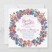 Invitation Rustic Boho Berry Sweet été 30e anniversaire (Devant)
