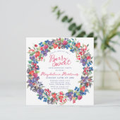 Invitation Rustic Boho Berry Sweet été 50e anniversaire (Debout devant)
