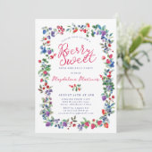 Invitation Rustic Boho Berry Sweet été 60e anniversaire (Debout devant)