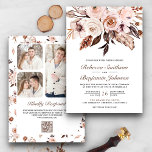 Invitation Rustic Boho Earthy Ivory Floral QR Code Wedding<br><div class="desc">Amaze your guests with this elegant wedding invite featuring beautiful flowers and modern typography with QR Code for online RSVP. Simply add your event details on this easy-to-use template and adorn this card with your favorite photos to make it a unique personalized one-of-a-kind invitation.</div>
