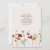 Invitation Rustic Boho Fleur sauvage Enregistrer La Date (Devant)