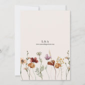 Invitation Rustic Boho Fleur sauvage Enregistrer La Date (Dos)