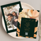 Invitation Rustic Boho Floral Green Enregistrer la date Invit