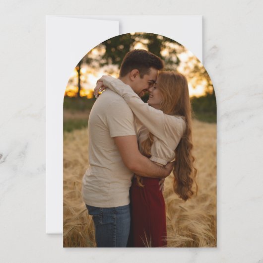 Invitation Rustic Boho Forest Engagement Party Photo Arch (Dos)