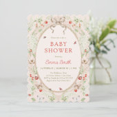 Invitation Rustic Boho Gender Neutral Baby Shower (Debout devant)
