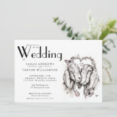 Invitation Rustic BOHO Goat Lovers (Debout devant)