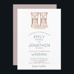 Invitation Rustic Boho Happy Couple Organza Chaises Mariage<br><div class="desc">Une ambiance rustique estivale avec ce design bohème avec des chaises mariages romantiques décorées d'organza rose en haut, et une élégante typographie simple en bas. Personnalisez facilement le texte et vous pouvez également modifier les styles et les couleurs de police, ainsi que la couleur arrière - plan sur l'avant et...</div>