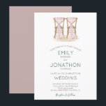 Invitation Rustic Boho Happy Couple Organza Chaises Mariage<br><div class="desc">Une ambiance rustique estivale avec ce design bohème avec des chaises mariages romantiques décorées d'organza rose en haut, et une élégante typographie simple en bas. Personnalisez facilement le texte et vous pouvez également modifier les styles et les couleurs de police, ainsi que la couleur arrière - plan sur l'avant et...</div>
