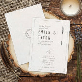 Invitation Rustic Boho Mariage ID1109